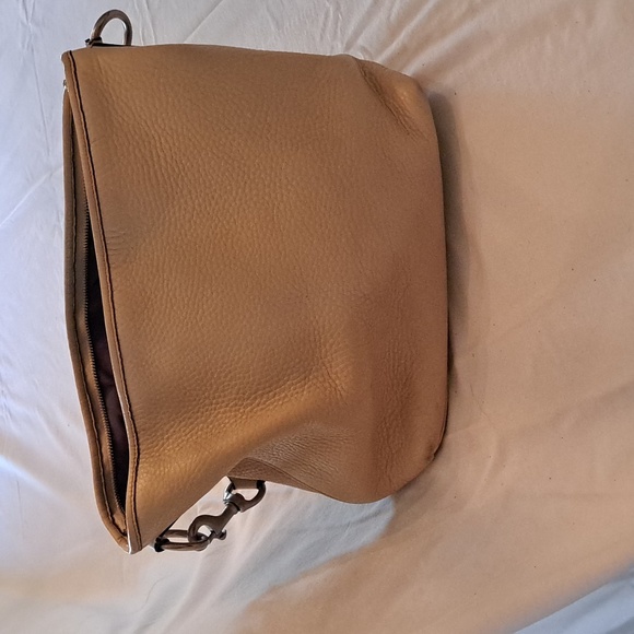 Coach Sarah Pebbled Leather Hobo in Yellow/Taupe - Picture 3 of 9